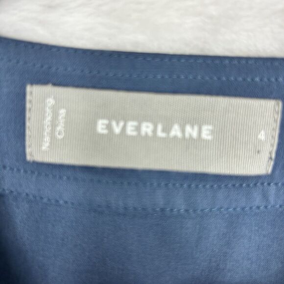Everlane Blue Wrap Blouse - Picture 3 of 10